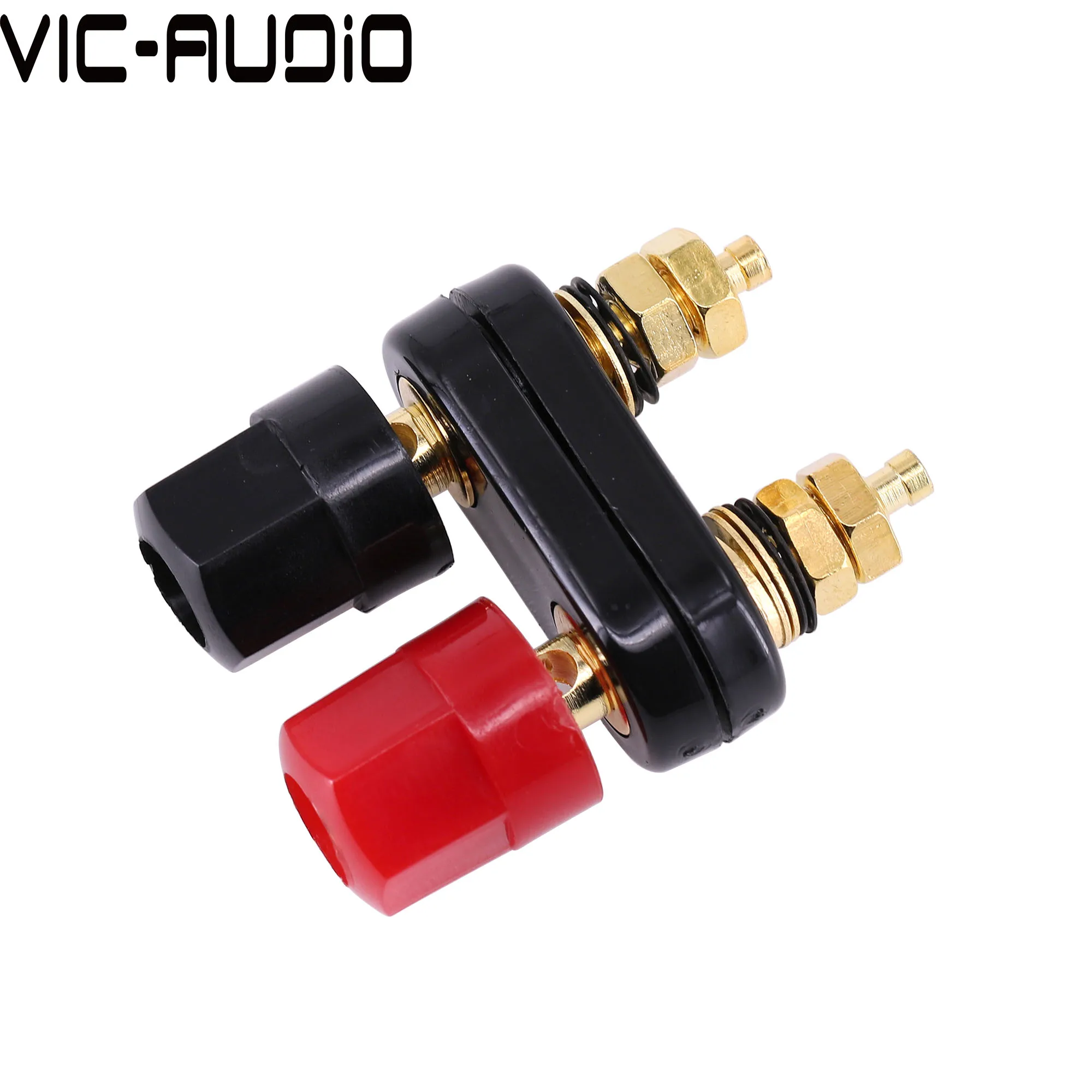 1PC 4mm Banana Stecker Paar Terminal Rot Schwarz Dual Stecker Verstärker Binding Post Banana Stecker Lautsprecher Stecker Jack