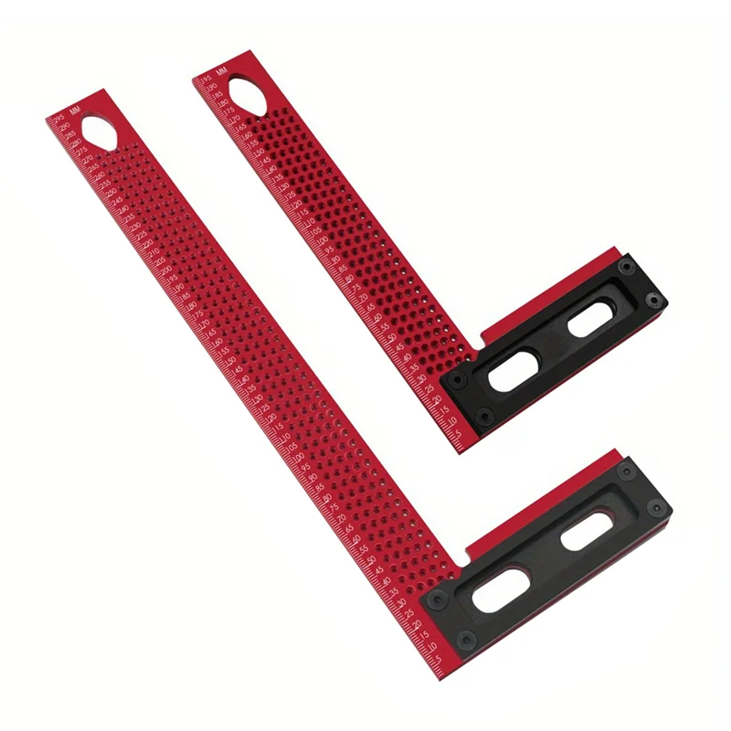 

A02F-прецизионный чертилка, деревообрабатывающий квадрат с алюминиевым каркасом, измерение и маркировка, линейка для отверстий L-типа, прямоугольный транспортир