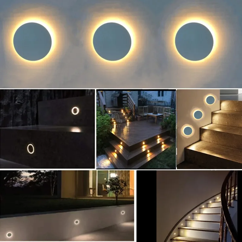 Waterproof Led Light Garden Underground Lamps 1W IP67 Outdoor Buried Path Staircase Landscape Spot Ground Wall Lighting 12V 24V