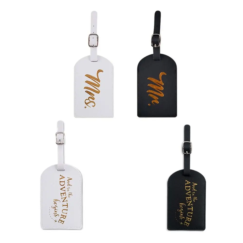 Couple Suitcase Tag Travel Accessories Holiday Suitcase Tag PU Leather Boarding Pass Airplane Suitcase Tag Travel Luggage Tag