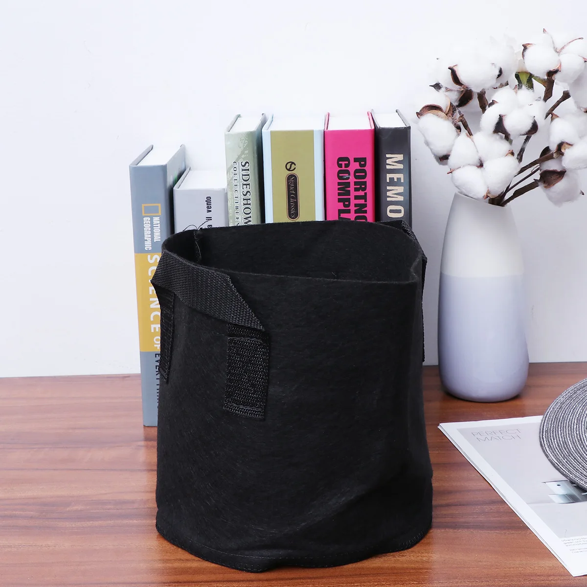 

6 pcs Grow Plant Pouch Tree Pot Nonwoven Fabric Bag Windproof Rainproof Breathable Gardening Container Home Yard Use