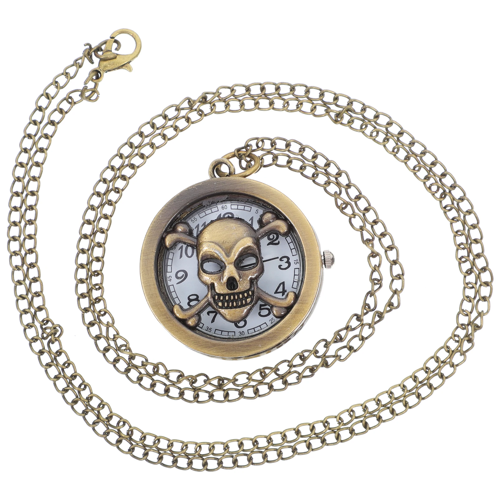 

Skull Pocket Watch Vintage Watches Decoration Retro Alloy Decorative