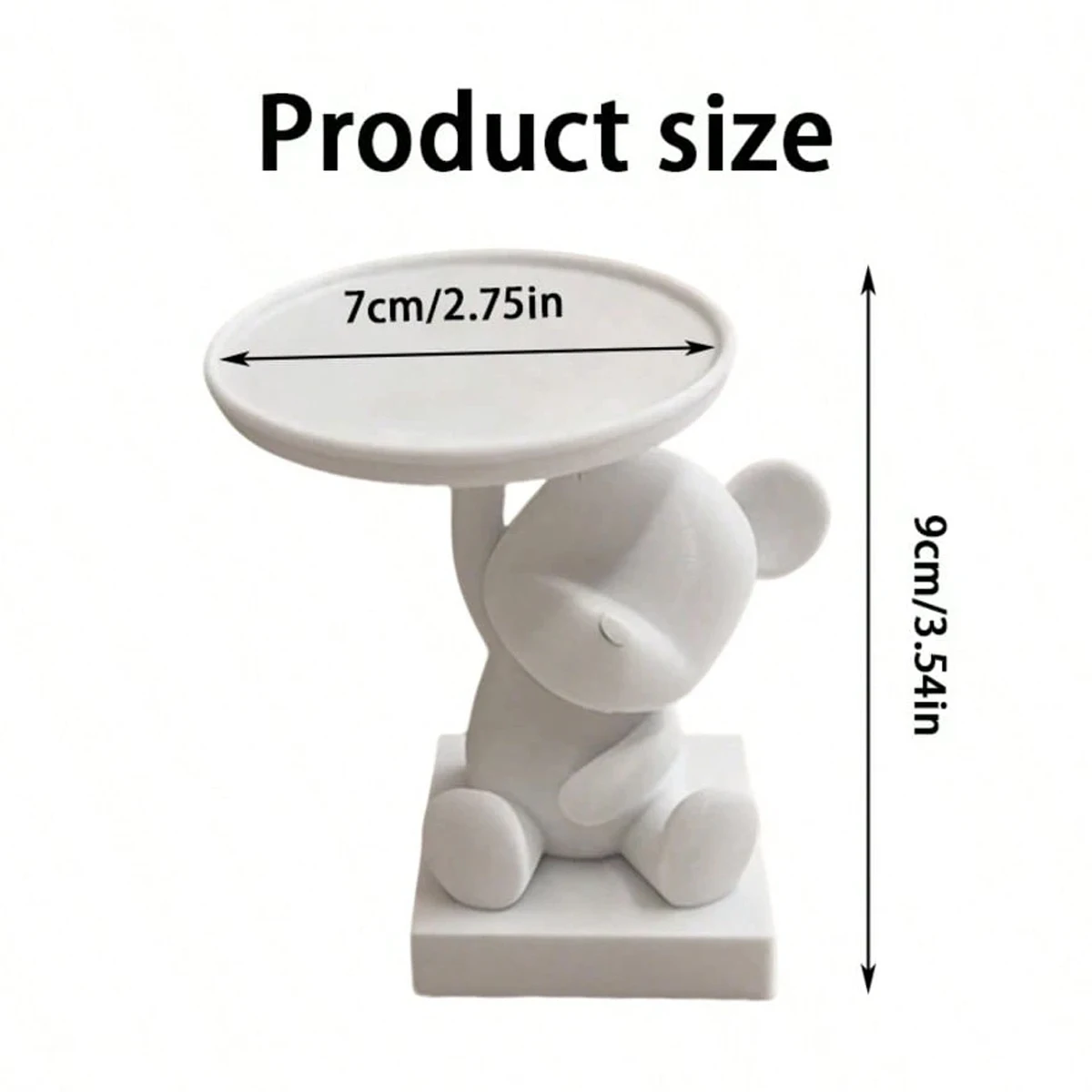 1Pc Matte Polar Bear-Shaped Storage Tray, with Fine Workmanship and Not Easy to Chip, Can Hold Small Jewelry and Miscellaneous Items, Making It a Warm and Healing Addition to the Entryway Table, Serving Both as a Decorative Piece and as a Suitable Gift for Housewarming or Birthdays.