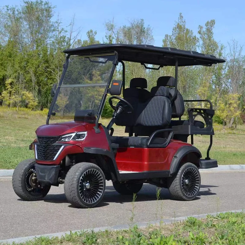 Eco Friendly 2 Seater Electric Golf Cart 48V 200Ah Silent Motor LED Lights Golf Cart for Warehouse Logistics