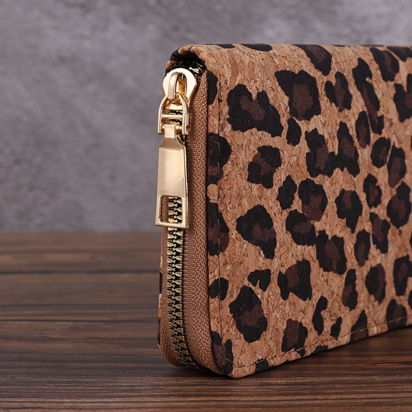 Portafoglio retrò minimalista con stampa leopardata, porta carte multifunzionale e Multi, borsa a mano alla moda