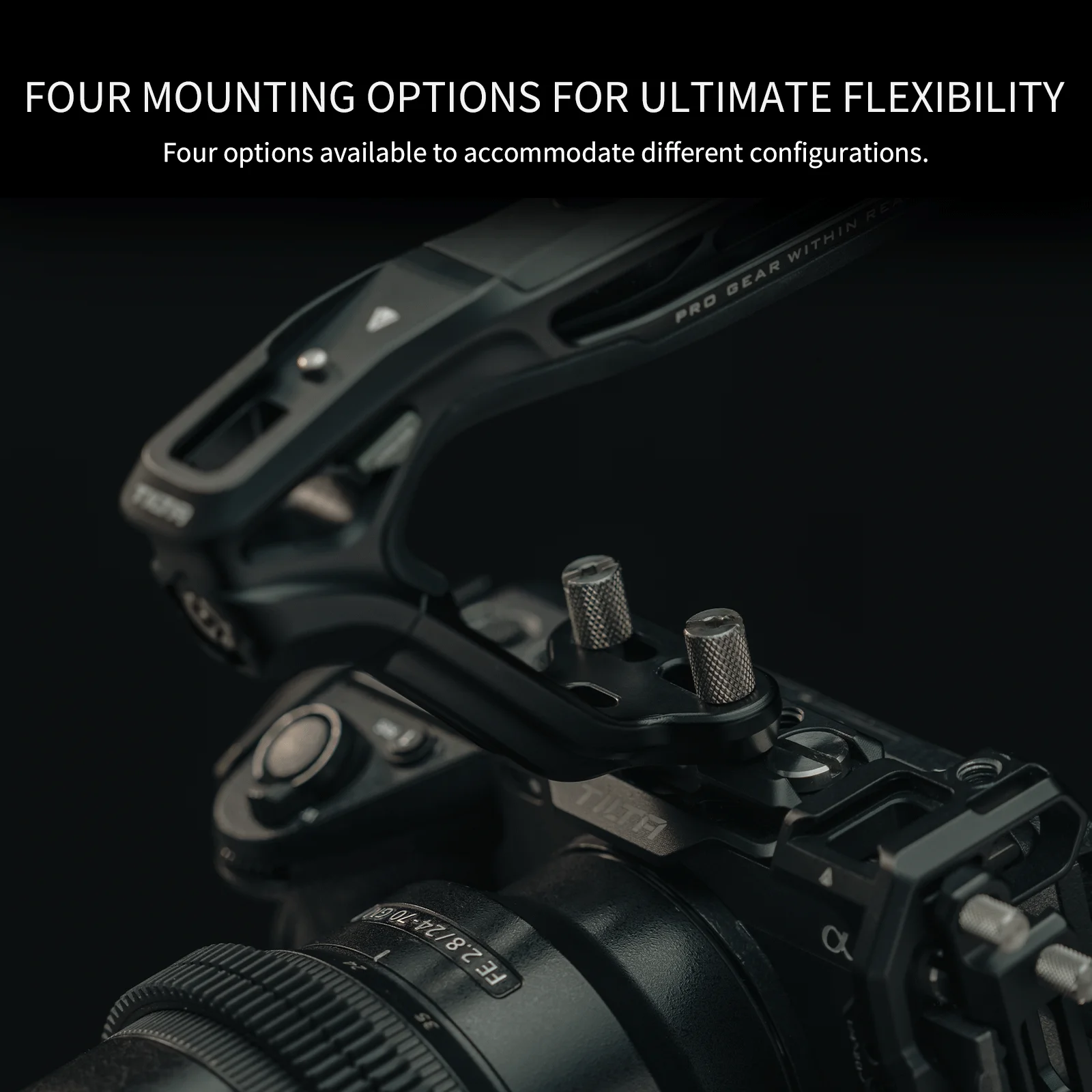 مقبض علوي TILTA Xeno TA-XTH متوافق مع ملحقات قفص الكاميرا Sony FX3 FX30 حذاء بارد 1/4 بوصة -20 مع دبابيس تحديد موقع/NATO/Dual
