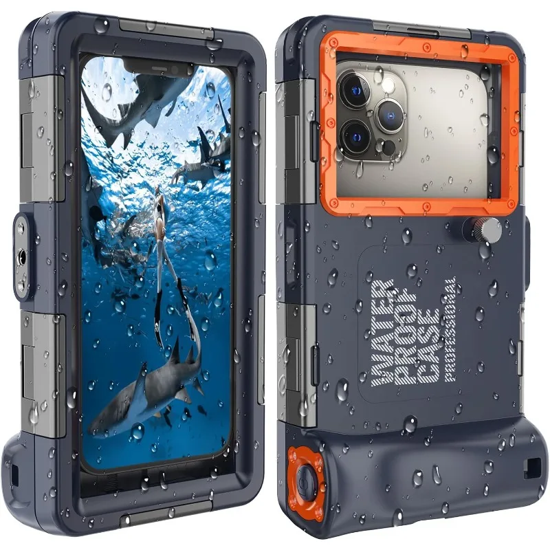 

Чехол для дайвинга Deep Sea для IPhone 15 Pro Max/S23 Ultra/Mate50 Pro — противоударный подводный корпус 50 м, запись видео 4K HD