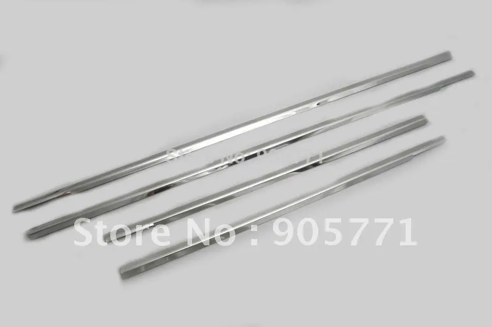 High Quality Triple Chrome Plated Side Window Bottom Trim Set for Nissan Versa Sedan 2012 Up Free Shipping