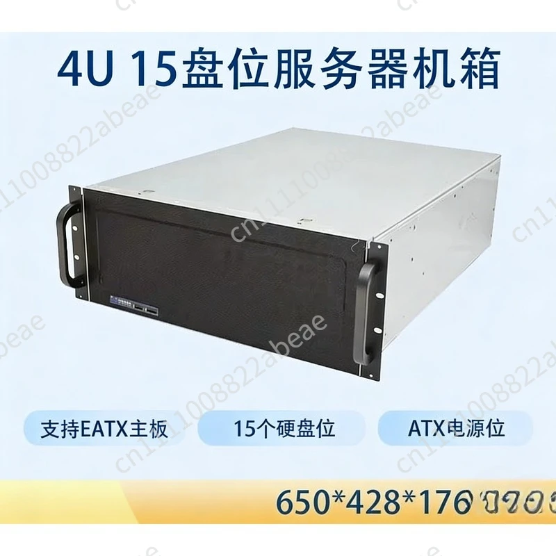 4U Industrial Rack Mount Case 480MM Depth Support 15HDD Storage Server Chassis IPFS Server Max Install 12x13 inch Motherobard