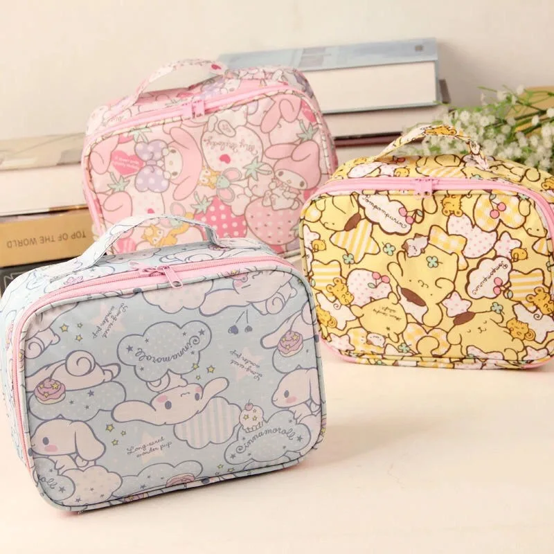 

Sanrio Anime My Melody Cinnamon Roll Innovative Women's Fashion Cartoon Waterproof Cosmetic Bag Toiletries Bag Storage Bag Gift