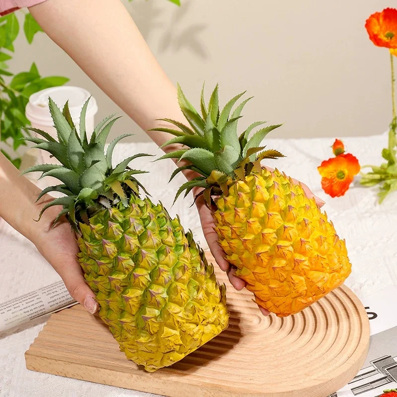Künstliche Ananas, mittelgroß, groß, simulierte Früchte für Zuhause, Hochzeitsdekoration, gefälschte Ananas, Küche, Desktop, Wohnzimmer, Dekoration – Detail 4