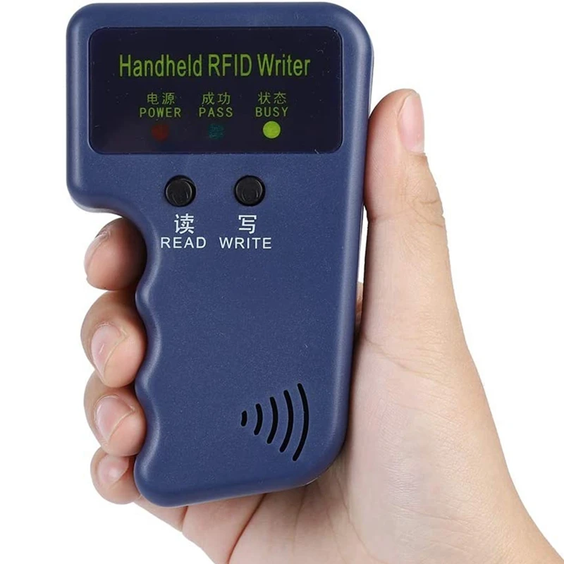 Handheld 125Khz RFID ID Card Writer Reader For Access Control With 5 Labels Supports EM4100/EM410X