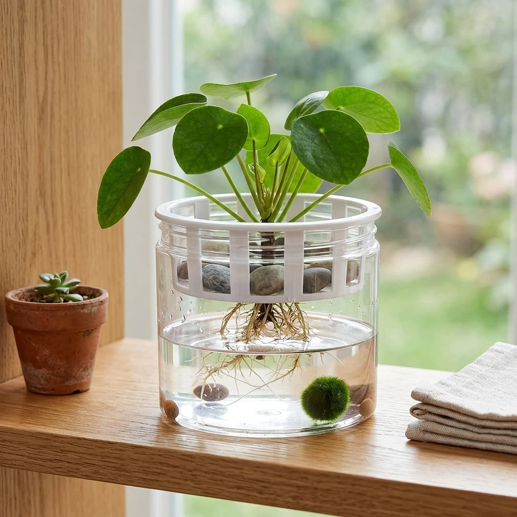 Indoor Decor Hydroponic Planter Root Viewing Pot Clear PP Plastic Vase for Pothos Hyacinth Office Desktop Plant Holder