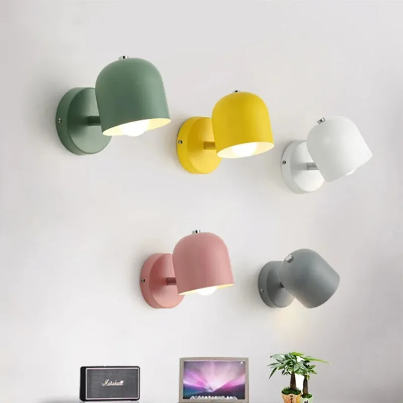 

Nordic Modern LED Wall Lamp Minimalist Macron Iron Decorative Lights for Bedroom Bedsides Aisle Restaurant Indoors Illumination