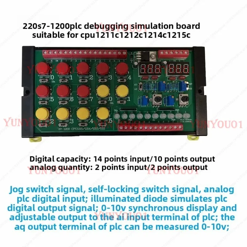 S7-1200 PLC/CPU 1211C 1212C 1214C 1215C Debugging Simulation Board