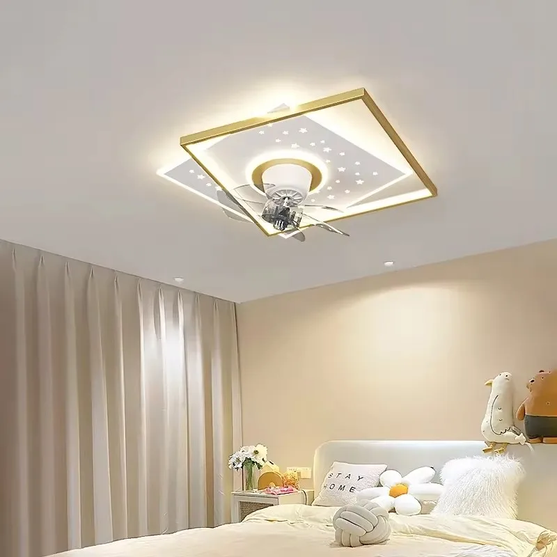 

Nordic LED ceiling Lights for Living Room Lights Fan Ceiling Bedroom Fan with Lights Lamp Living Room Super Bright Silent Fans