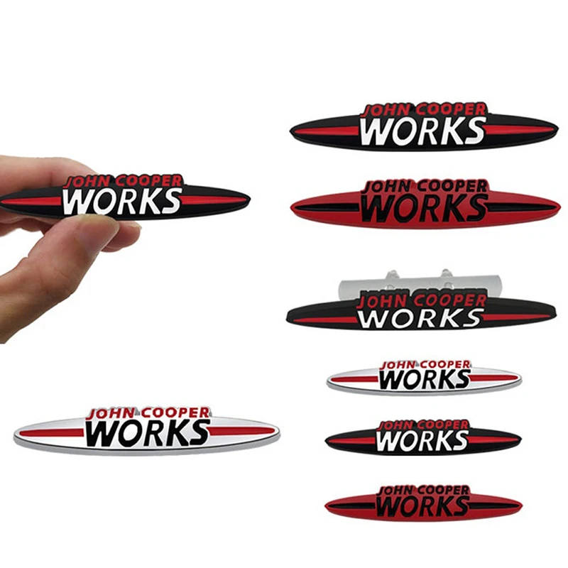 3d Metal John Cooper Works Embelm for R53 R56 R52 R55 F57 F56 JCW Car Sticker Front Grill Rear Trunk Badge Accessories