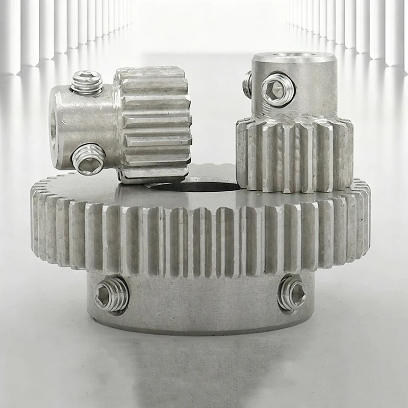 1Pcs 2M 12T-30T Pinion Spur Gear 304 Stainless Steel 2 Mod 12 Teeth-30 Teeth Motor Metal Step Convex Gear Transmission Parts