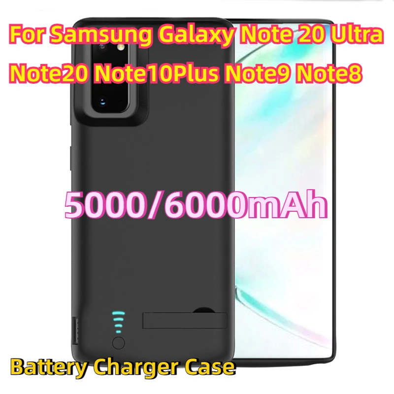 For Samsung Galaxy Note 20 Ultra Battery Charger Case Note20 Note10Plus Note9 Note8 Power Bank Capa 5000/6000mAh