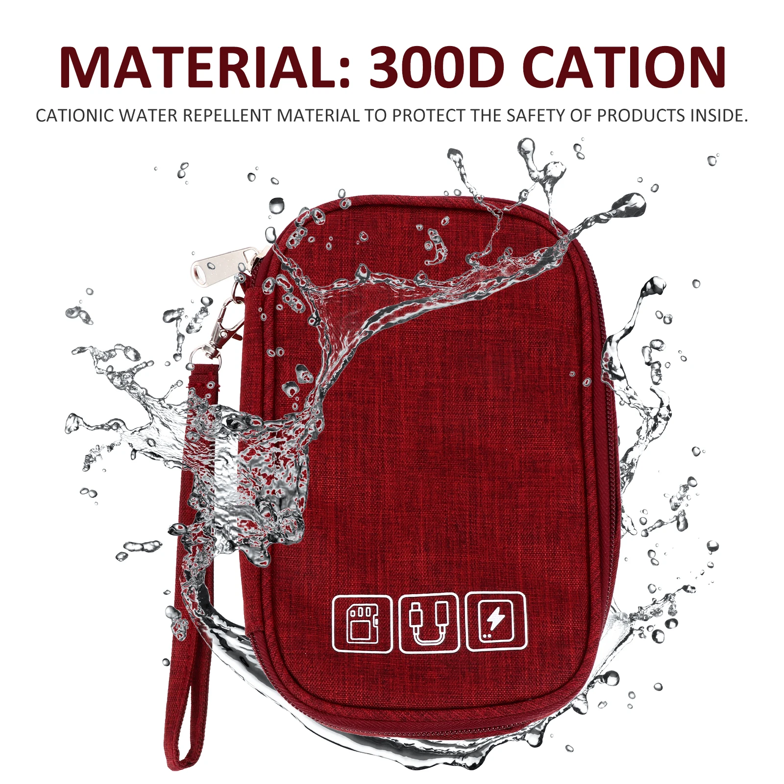 

Electronic Storage Bag ganizer Portable Data Cable Pouch Multipurpose Bag Earphone Case Mesh Pocket USB Drive Memory Card Holder