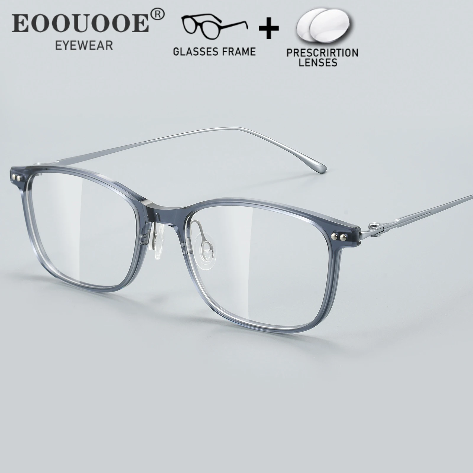 

Ультралегкие комфортные нейлоновые очки с диоптриями для коррекции близорукости, титановые мужские квадратные оптические очки с антибликовым покрытием