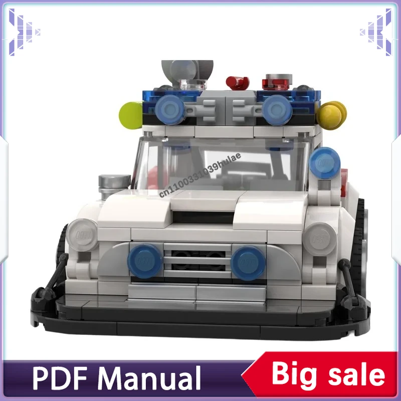 

Custom Vintage Sport Mini Car MOC Building Bricks, Realistic Ghost-Chasing Vehicle Model For Hobby Enthusiasts Decor
