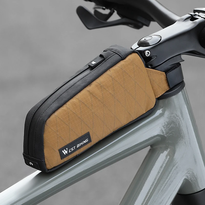 غرب ركوب الدراجات دراجة العلوي كيس أنبوب مع البراغي والأشرطة المزدوج شنت الدراجة الجبلية الطريق الإطار الأمامي أكياس ايرو الحصى الدراجة الملحقات