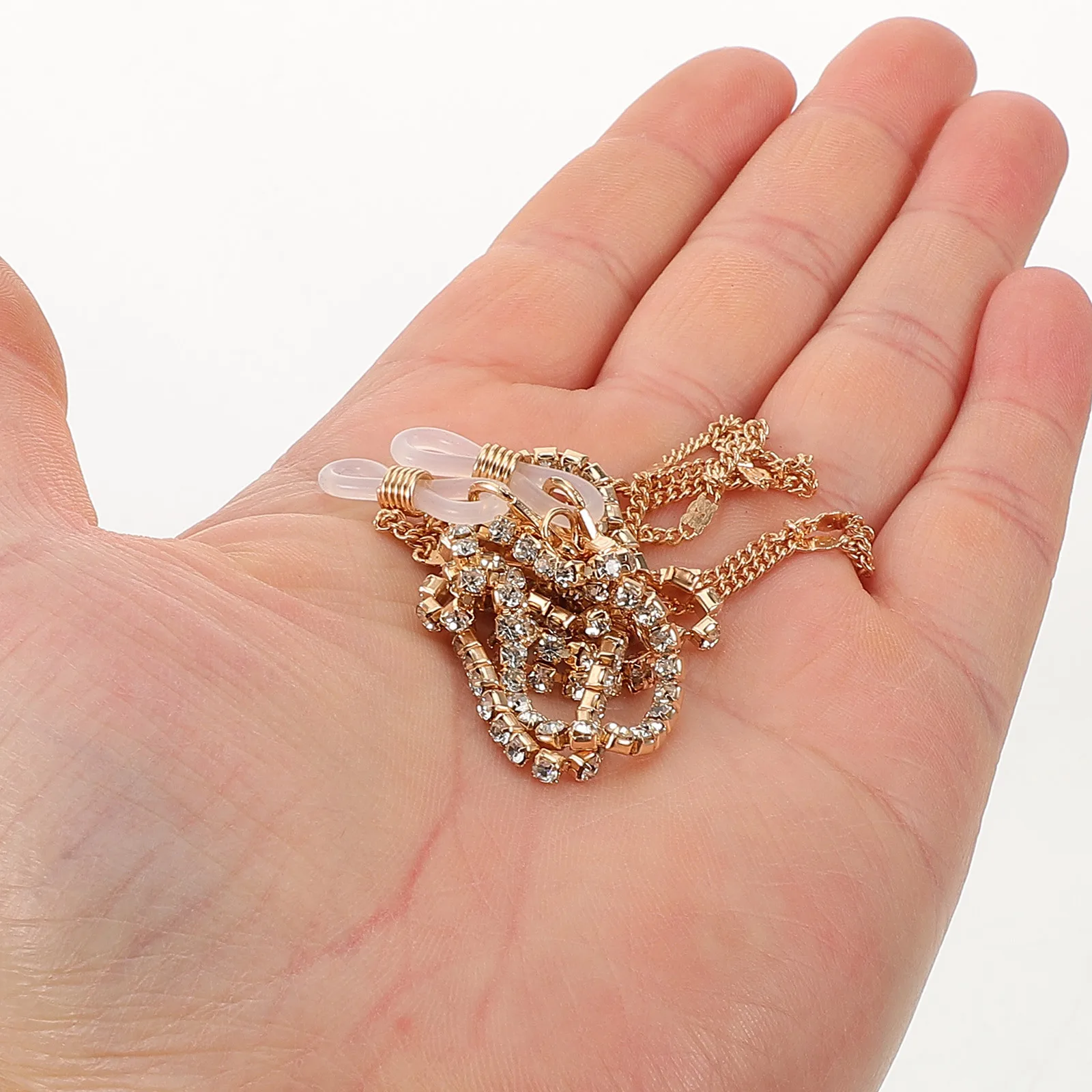 Gold Alloy Eyeglass Chain Fashion Strap Anti-Skid Eyewear Retainer Glasses Cord Holder Eyeglass Chain