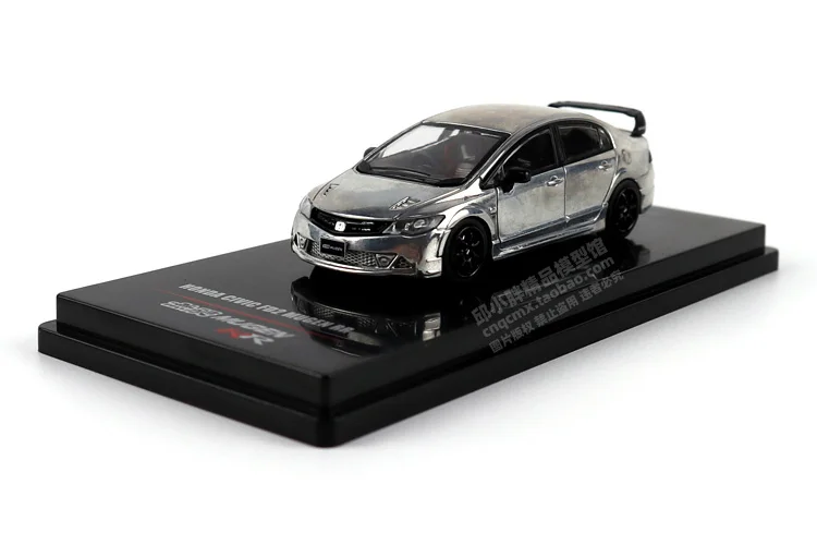 INNO Electroplated original 1:64 Honda Civic FD2 Unlimited MUGEN RR RAW Alloy car model Collection gift