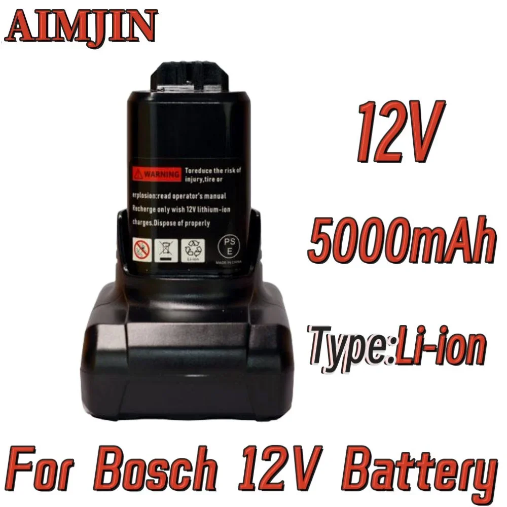 

New for Bosch 12V 5000mAh Lithium Battery,for Bosch Cordless Power Tools BAT411 BAT420 GBA Replacement Li-ion Battery