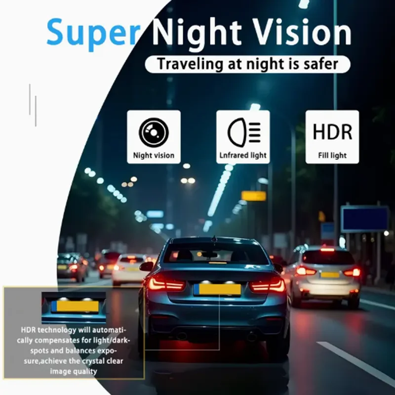 4 عدسة 360 ° داش كام صوت 1080P مسجل فيديو سيارة DVR تسجيل كاميرا الجبهة اليسرى اليمنى الرؤية الخلفية السيارات 4ch داشكام 24H وقوف السيارات #3