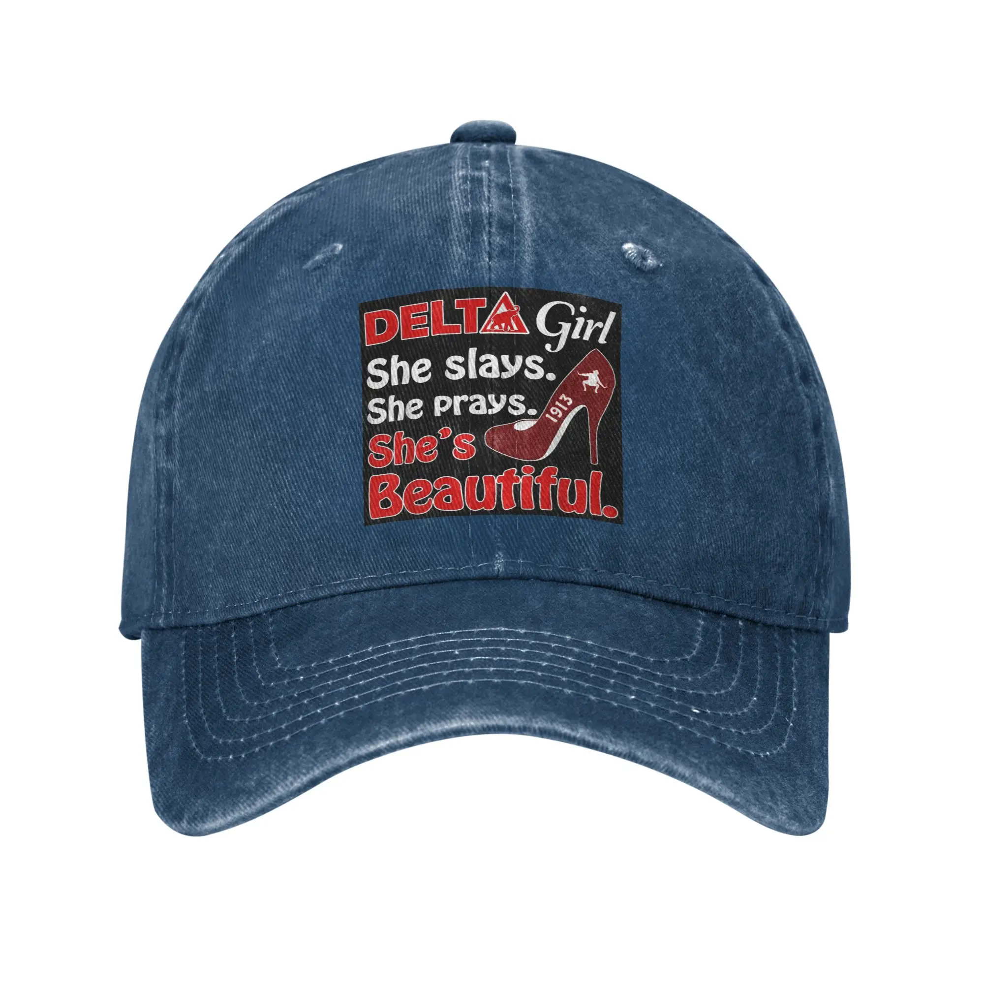 Delta Sigma Theta Sorority Gifts Denim Cap Casual Baseball Caps Adjustable Hat Summer Unisex Baseball Hats