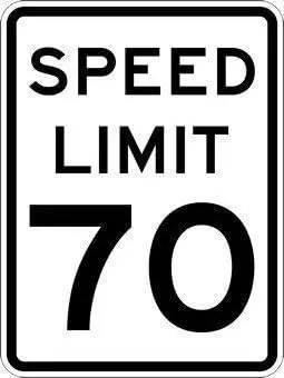 Metal Sign 8x12 inches Tin Sign 70-MPH Speed Limit Sign