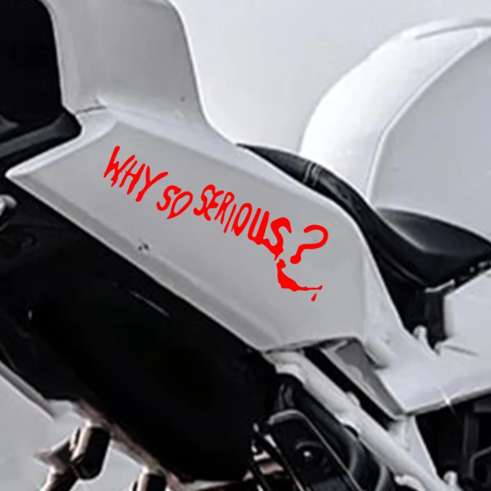 Autocollants en vinyle durables et imperméables pour réservoir de carburant de moto, accessoires de carrosserie de scooter, décalcomanies décoratives, Why So Serious