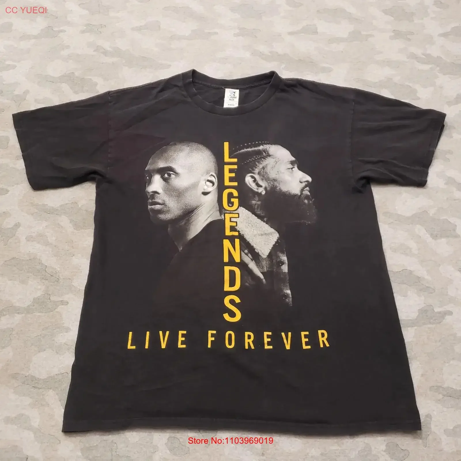 Camiseta Legends para hombre, talla grande, negra, Coby Nipsey, estilo vintage, lavada, elástica, transpirable, ropa de diseñador, streetwear gráfico para hombre