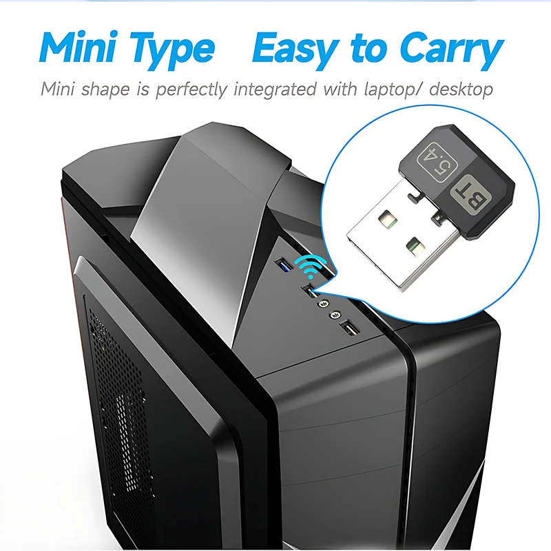 블루투스 5.4 어댑터 PC/노트북 USB 블루투스 수신기 동글 무선 컴퓨터 어댑터 마우스 키보드 Win10/11 드라이버 무료