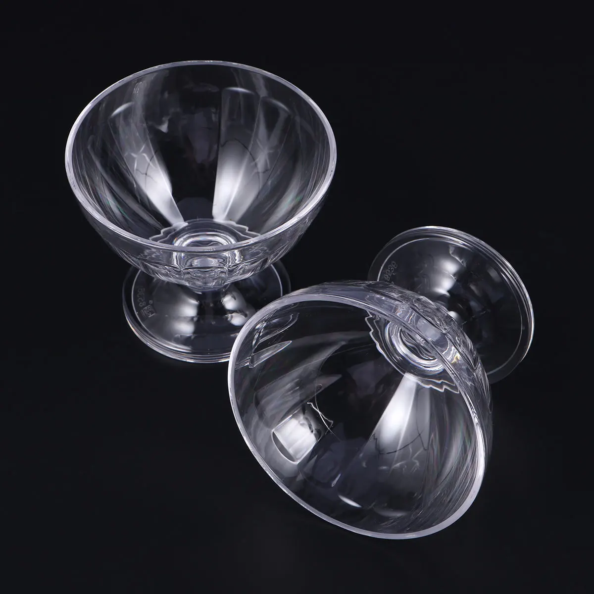 

2Pcs 200ml Shatterproof Ice Cream Dessert Cups Beautiful Table Decor for All Occasions and Events Dessert Bowl