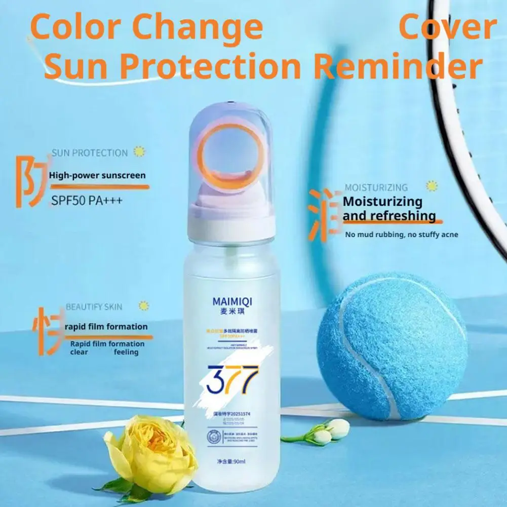 Travel Size Sunscreen Spray SPF 50+ UV Protection, Lightweight Multi-effect Sunscreen for Face & Body, Water & Sweat Resistant image 4
