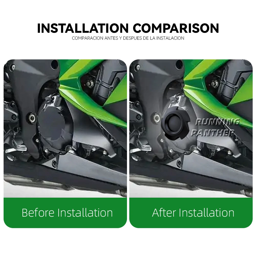 Für kawasaki ninja1000 ninja 1000 sx z1000 z1000r z1000sx motorrad motor abdeckung motorgehäuse crash guard schutz abdeckung