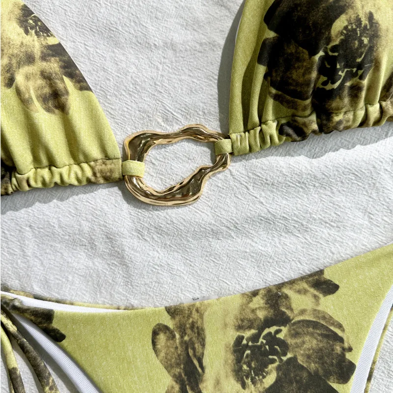 3Pcs Sexy Bikinis Female Swimsuits Women Three-Piece Swimwear Beach Swimming Wear Bathing Suits Brazilian Bikini Set Pool Bather