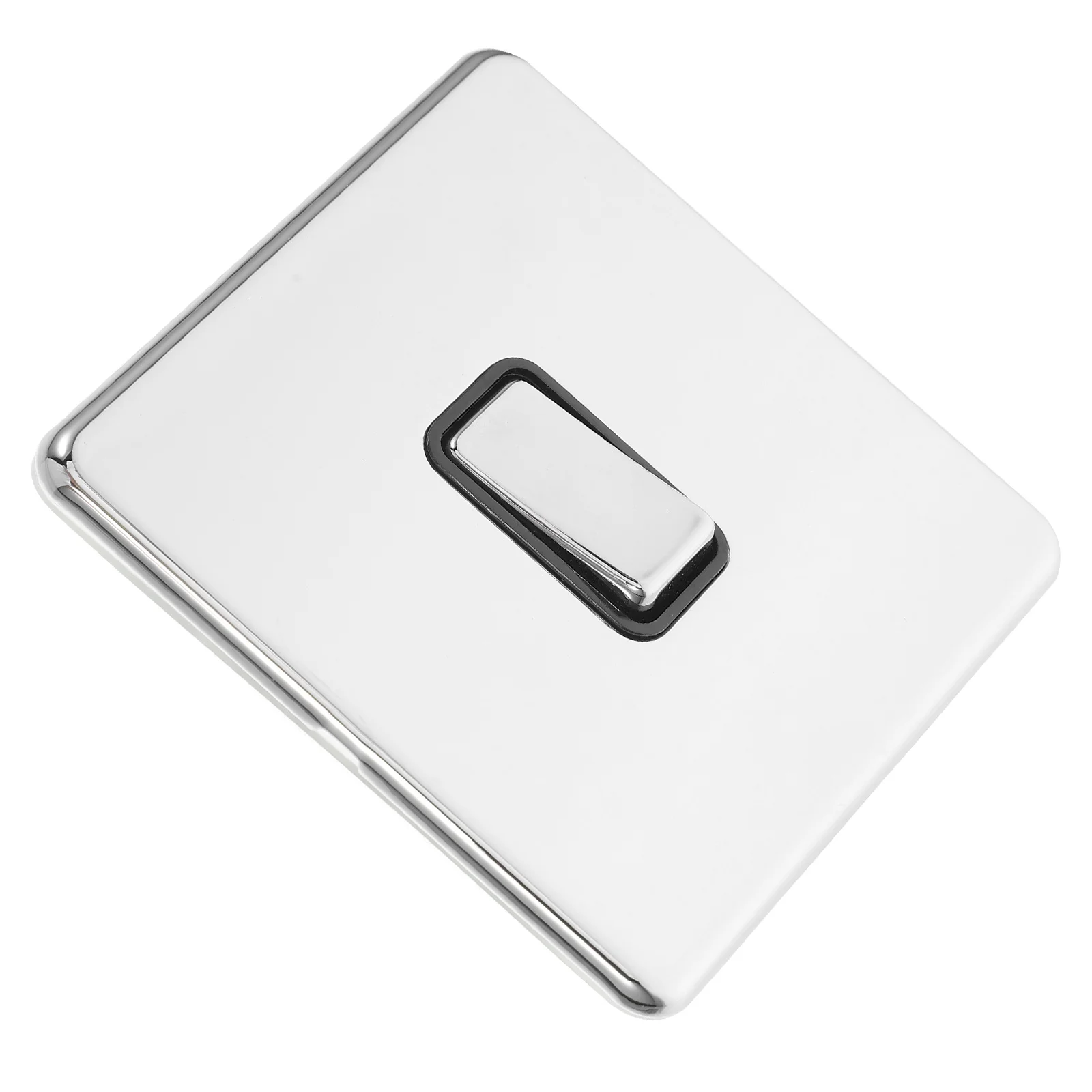

Rocker Switch Mirror Silver Finish Stainless Steel Plate Single Toggle Modern Wall Panel Designer Screwless Intermediate