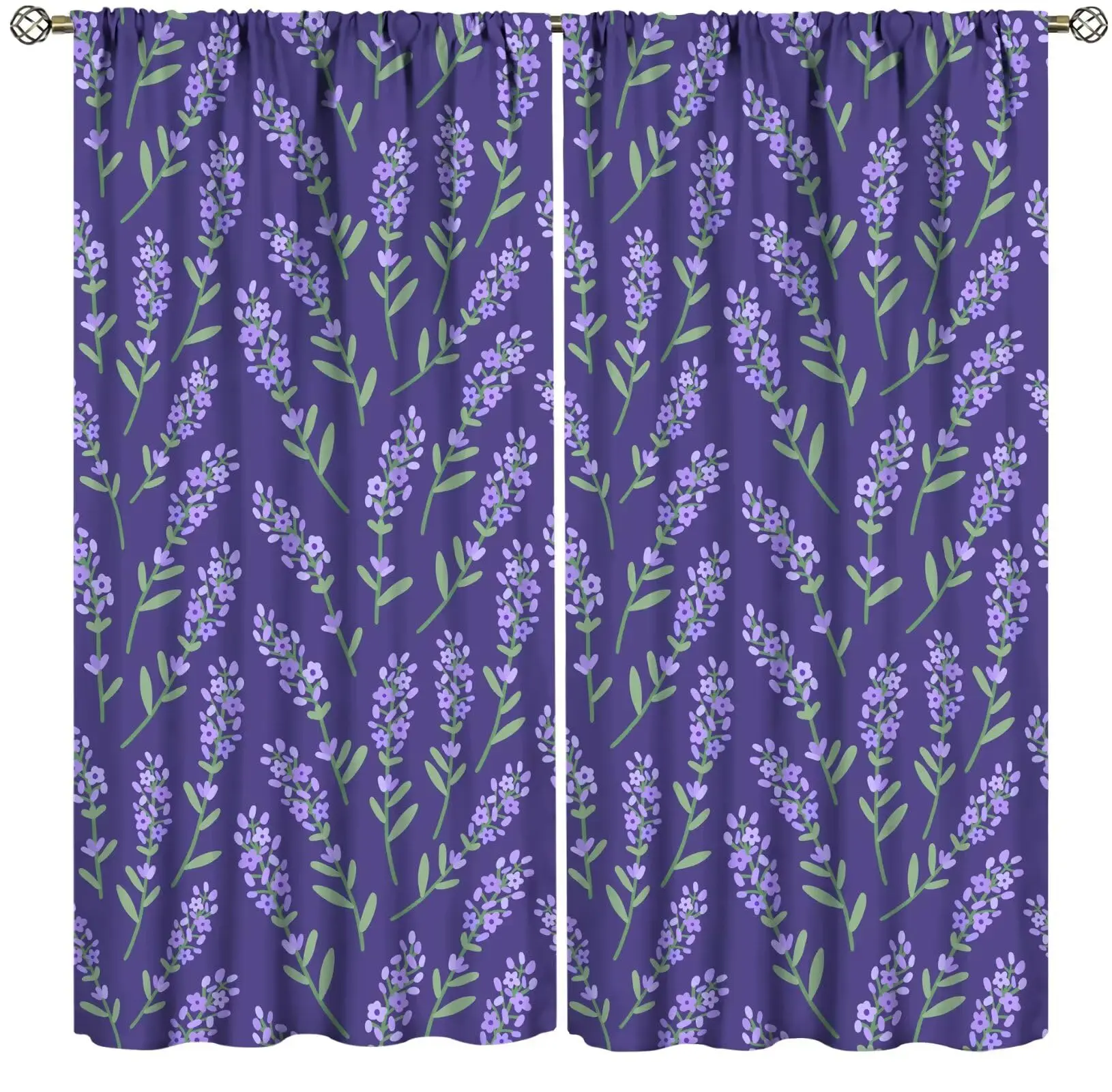 

Lavender Flower Curtains Spring Purple Floral Curtain For Girl Women Bedroom Living Room Bathroom Window Treatment Drapes Decor