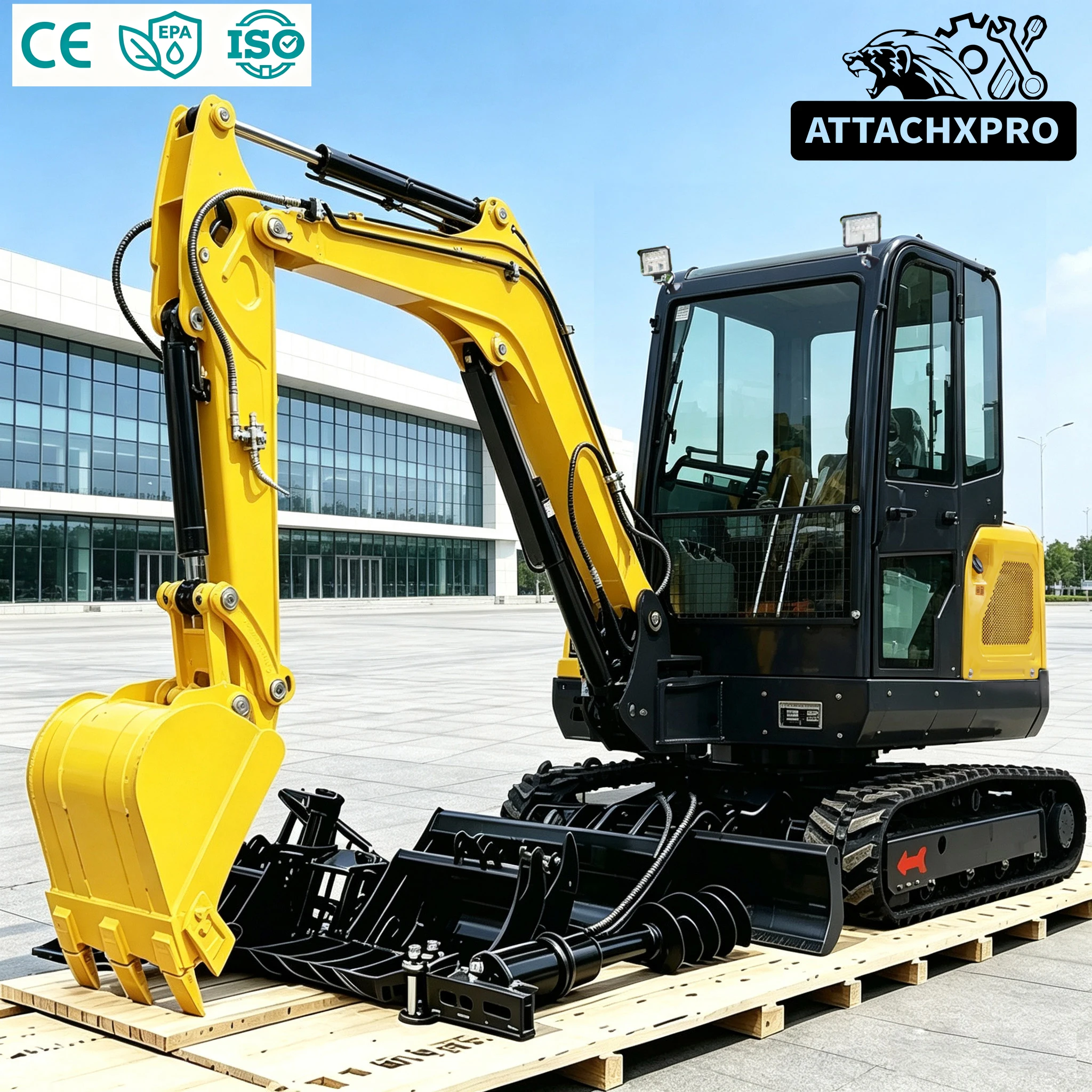 Mini Digger With Cabin 3.5 Ton samll excavator for sale Free Shipping Customizable Farm Land Development