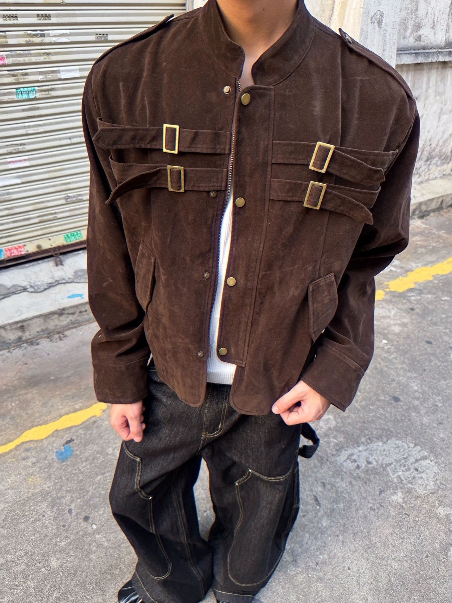 

Куртка Cleanfit American Sle Splice Design из замши и нейлона в стиле хип-хоп, трендовая верхняя одежда из смесового полиэстера