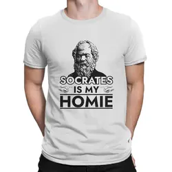 Philosopher Man TShirt Socrates Is My Homie Distinctive T Shirt Graphic Streetwear Hipster