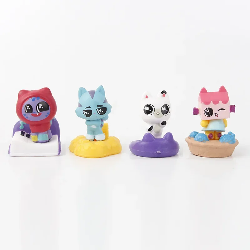 10 pièces/ensemble Gabby's Dollhouse Mercat dessin animé pour Capsule poupée Machine souriant voiture câlin Gaby poupées figurine jouet enfant cadeau de noël