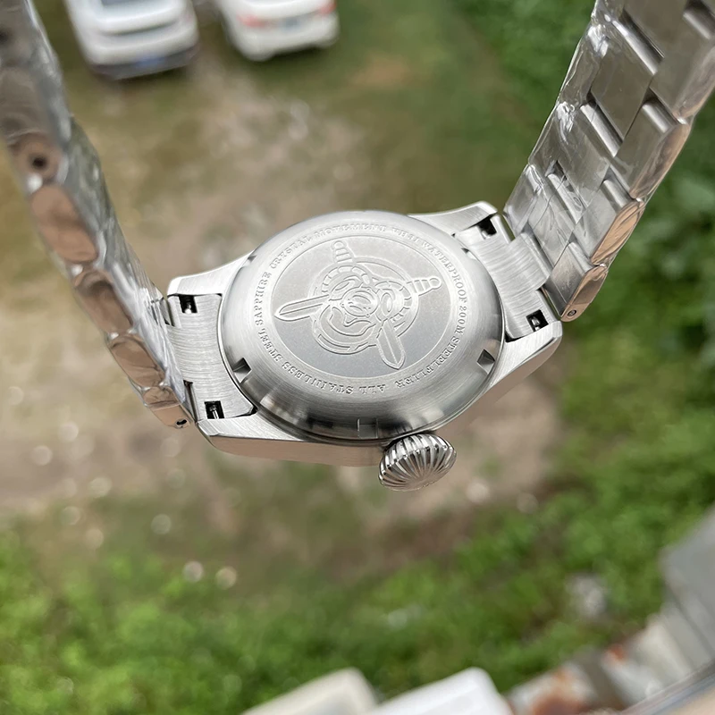 STEELDIVE Mens Pilot Watches Military Sport Watch 39mm Sport Quartz Wristwatch 200m Waterproof C3 Luminous Sapphire VH31