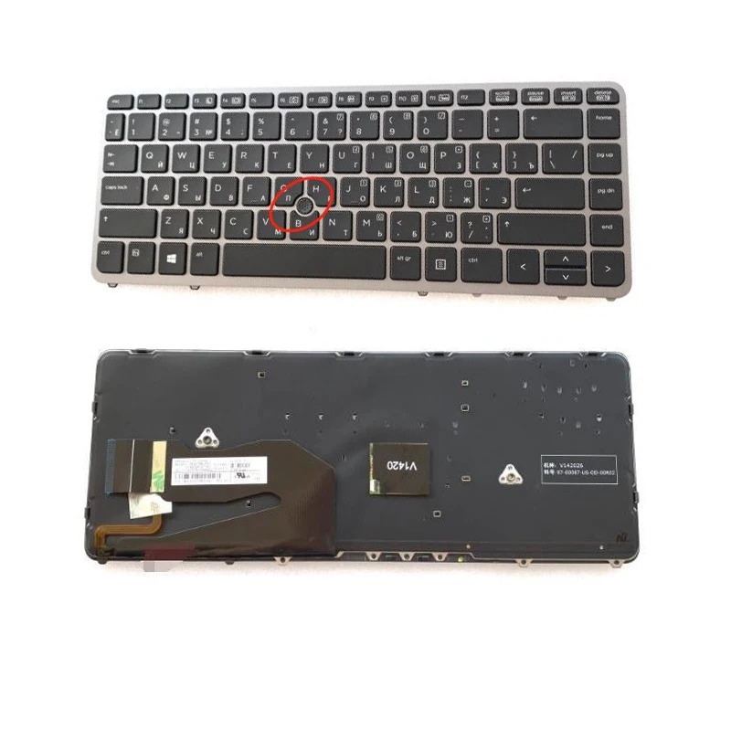 

XIN-Russian-US Backlight Laptop Keyboard For HP ZBook 15u G2 14 G1 14 G2 With Backlit pointer