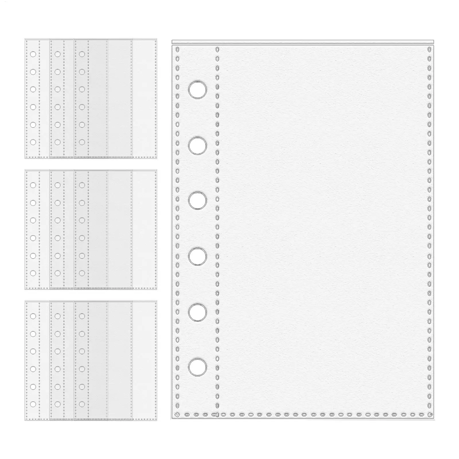 10 قطعة A7 6-حلقة الموثق استبدال بطاقة صفحات بطاقة حامي الأكمام كتاب ملصقات شفافة أو متجمد صفحات استبدال #1