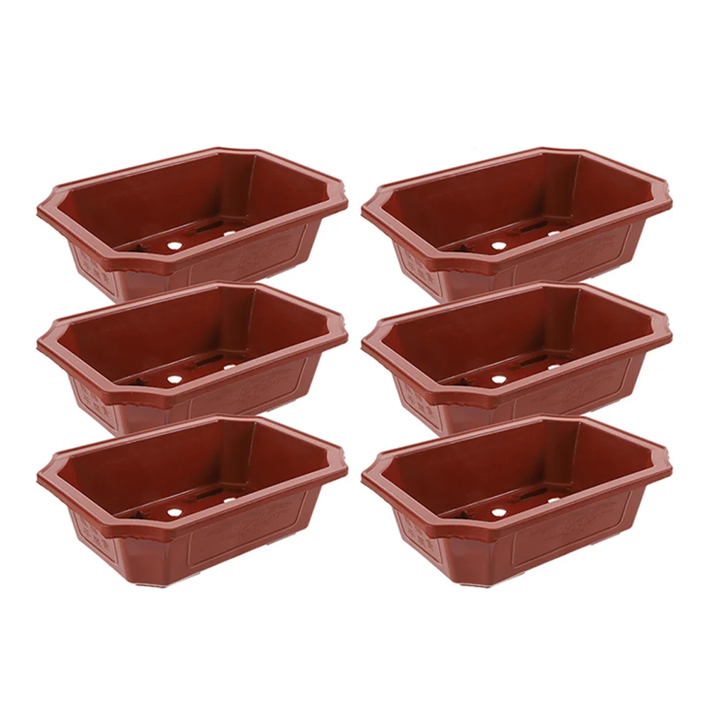 

6 Pcs Flower Pots Flowerpot Bonsai House Holder Hydroponics Planter Plants